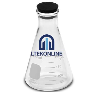 Conical Flask with Rubber Stopper Glassware Flasks